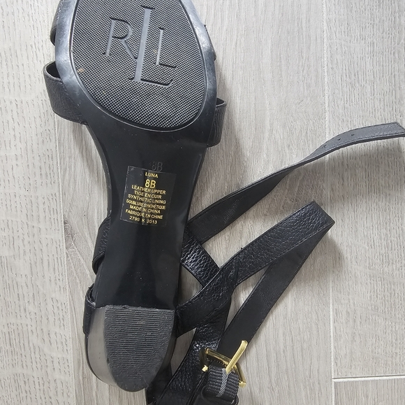 Ralph Lauren leather heels sandal - Picture 3 of 6